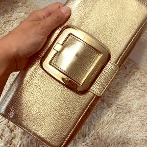 Gold Michael Kors Clutch